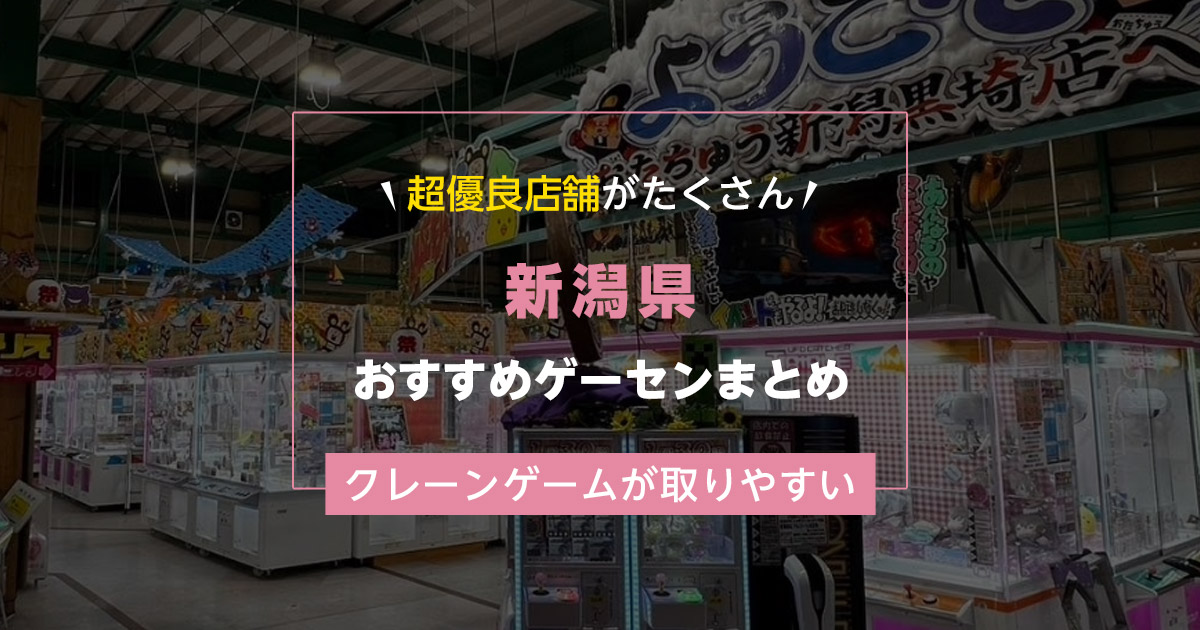 【新潟県】おすすめゲーセンランキングTOP19！クレーンゲームが取りやすいゲームセンターまとめ！